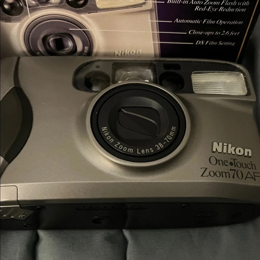 Nikon One•Touch Zoom 70 QD Camera - Silver and Black